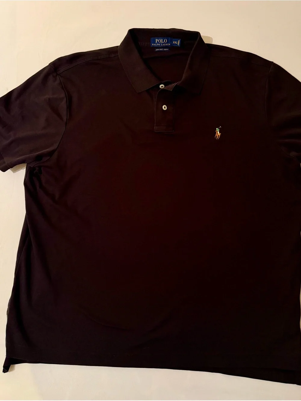 Polo Ralph Lauren Flesh Pony Pima Soft Touch Polo Shirt Men’s Black Classic XXL